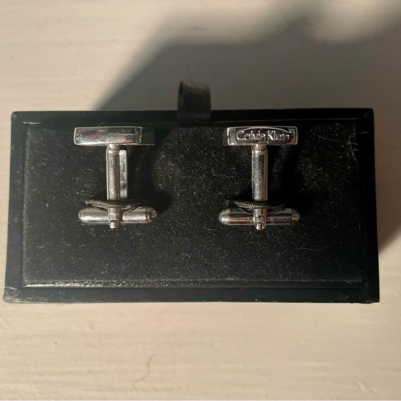 Calvin Klein Silver and White Cufflinks - Picture 6 of 7